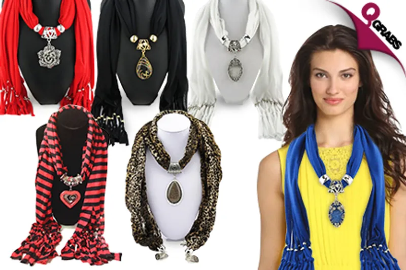 For QR59 Bejewel Yourself with Embellished Scarves - Choose from 6 Elaborate Designs! (QR99 Value)